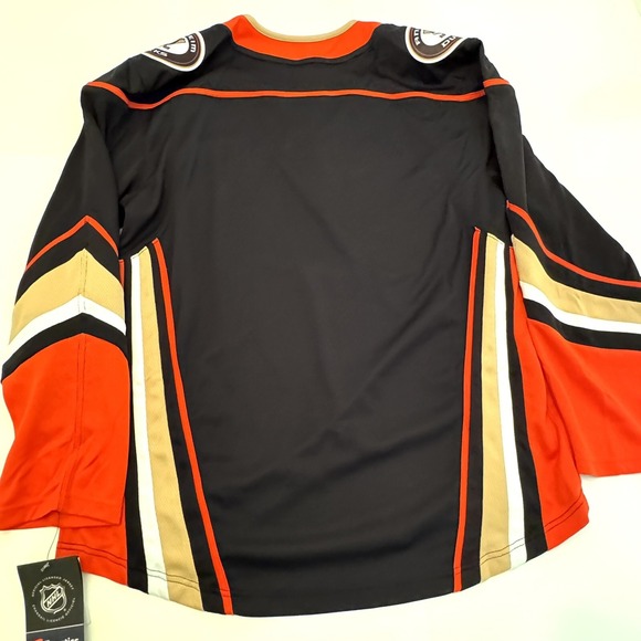 Anaheim Mighty Ducks Fanatics Breakaway Premier Jersey Black Orange Men's Large - Picture 2 of 8